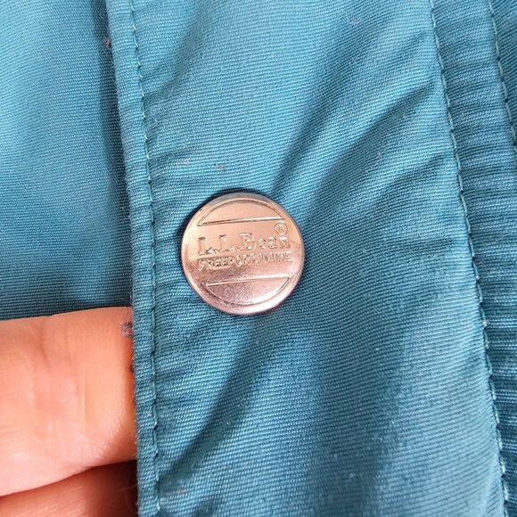 Vintage LL Bean Jacket Womens L Teal‎ Baxter State Parka Wool Blanket Lined USA - Picture 12 of 14